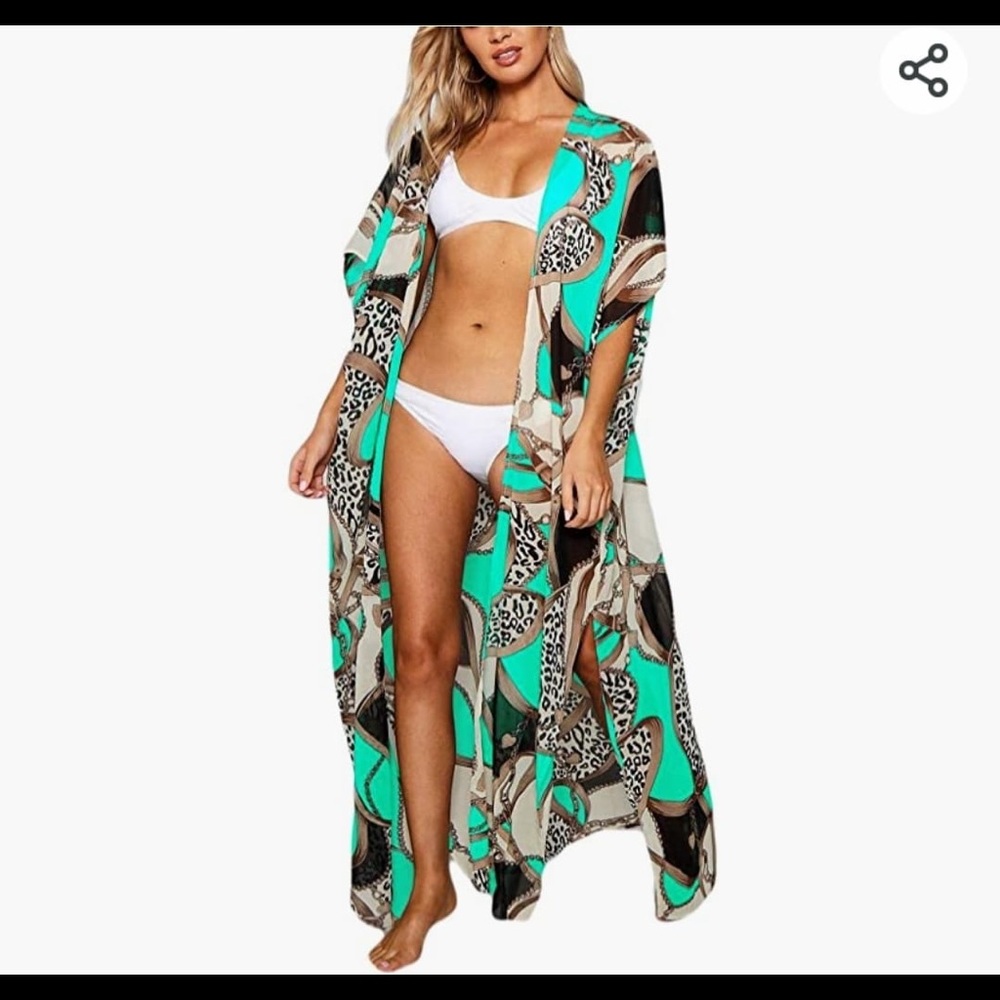 Dress print cover up beach style